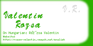 valentin rozsa business card